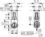 Messeinsatz Stahl,Typ 22/ 7,5mm KÄFER