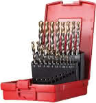 Spiralbohrer Set 1-10mm,x0,5 in A002 in Box,118G Typ N 4xD 19tlg. - Tin Tip A095201 Dormer