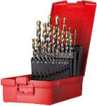 Spiralbohrer Set 1-10,5mm,x0,5+KL A002 in Box,118G Typ N 4xD 24tlg. - Tin Tip A095200 Dormer