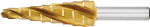 Stufenbohrer HSS TiN,4-fach Spiralnute,4-12mm EXACT