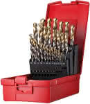 Spiralbohrer Set 1-13mm,x0,5+KL A002 in Box,118G Typ N 4xD 29tlg. - Tin Tip A095206 Dormer