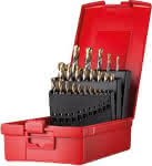 Kurzbohrer Set 1,0-10,5mm,Kernboh. 3,3-10,2mm A022,135G Typ N 2,5xD 24tlg. - TiN Tip A088200S Dormer