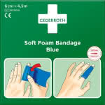Schaumbandage blau,,6cm x 4,5m,CEDERROTH
