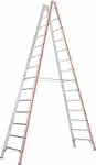 Sprossenstehleiter beids.,2x14 Sprossen AH 4,75m,HYMER