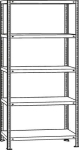 Schraubregal V150 GF,2500x1000x600 mm kbs,META