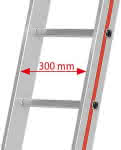 Schiebeleiter, zweiteilig,2x8 Sprossen AH 4,50m,HYMER