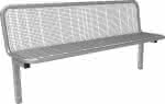 Parkbank SEVILLA,Drahtgitter RAL 9006,Nutzbreite 1770mm - m.Lehne zum einbetonieren