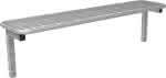 Parkbank SEVILLA,Drahtgitter RAL 9006,Nutzbreite 1770mm - o.Lehne zum einbetonieren
