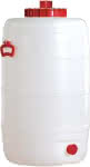 Fass 125 l,H 843 mm D 486 mm weiß
