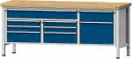 Kombiwerkbank 2000 mm,50 mm Mod. 282 V,RAL 7035/5010