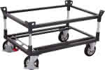 Paletten-Fahrgestell,2 WR 1200kg 800x600,RAL 7016