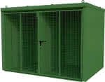 Gasflaschen-Container,GFC-B/W M5,,lackiert, Resedagrün