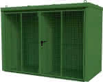 Gasflaschen-Container,GFC-B/W M4,,lackiert, Resedagrün