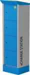 E-Bike Ladestation,600x500x2095/2000mm,KEY Lock - RAL 7035/5010