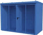 Gasflaschen-Container,GFC-B/W M4,,lackiert, Lichtblau