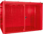 Gasflaschen-Container,GFC-B M5,,lackiert, Feuerrot
