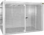 Gasflaschen-Container,GFC-B M5,,lackiert, Grauweiß