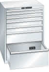 Schubladenschrank 36x36E,717x725x1000 7 Schub.,,75kg Typ 4x230V KEYLock - Lichtgrau RAL7035