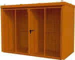 Gasflaschen-Container,GFC-B/W M4,,lackiert, Gelborange