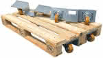 Europaletten-Roller-Set,(2Stk.) je 2 Lenk,rollen ø 100 mm