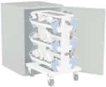 Schrank f. CNC-Wagen,705x1003x1019,Stahlblech, Zylinder - schloß