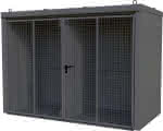 Gasflaschen-Container,GFC-B/W M4,,lackiert, Mausgrau