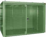 Gasflaschen-Container,GFC-B M5,,lackiert, Resedagrün