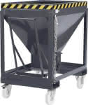 Silowagen Typ RSLF-375,780x1200x1030 mm,Volumen 0,37 m³Korn 3mm - RAL 7016 anthrazitgrau