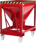 Silowagen Typ RSLF-600,780x1200x1030 mm,Volumen 0,6 m³Korn 3mm - RAL 3000 feuerrot