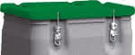 Mobil-Box 250 l,Box grau / Deckel grün