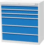 Schubladenschrank T500,980 mm, 6 Sbl. VA
