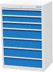 Schubladenschrank T500,680 mm, 7 Sbl. VA