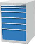 Schubladenschrank T736,705 mm, 6 Sbl. VA