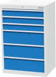 Schubladenschrank T500,,680 mm, 6 Sbl. VA