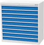 Schubladenschrank T500,980 mm, 9 Sbl. VA