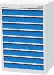 Schubladenschrank T500,680 mm, 9 Sbl. VA