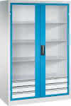 C+P Schwerlast-Flügeltür-,enschrank Acurado 3 Schu-,bl unten 4 Böden B1200xT-