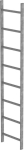 Schachtleiter,8 Sprossen L 2,24 m,B440 mm LW 300 mm - Stahl verzinkt