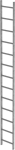Schachtleiter,13 Sprossen L 3,64 m,B440 mm LW 300 mm - Stahl verzinkt