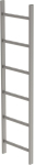 Schachtleiter,6 Sprossen L 1,68 m,B440 mm LW 300 mm - Edelstahl V4A