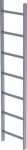 Schachtleiter,7 Sprossen L 1,96 m,B440 mm LW 300 mm - Edelstahl V4A