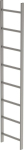 Schachtleiter,8 Sprossen L 2,24 m,B440 mm LW 300 mm - Edelstahl V4A