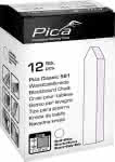 Tafelkreide Pica-Classic,weiß 12x12x85mm, eckig,angespitzt, unpapiert - im Karton zu 12 St. Pica