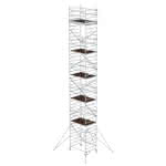 Alu-Klappgerüst,Plattform B1800xT1350 mm,Plattformhöhe 10,80 m - Arbeitshöhe bis 12,80 m