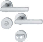 HOPPE Drückergarnitur,1700/42KB/42KBS Rosette,rund WC/S 8(5) F1 TS37-47
