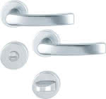 HOPPE Drückergarnitur,199/42KB/42KBS Rosette,rund WC/S 8(5) F1 TS37-47