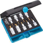 Schraubendrehereinsatz-,Satz 1/2" T20 bis T60,9-teilig - Hazet