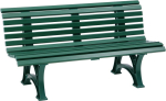 Gartenbank HELGOLAND,3-Sitzer Länge 1500 mm,grün - Blome