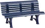 Gartenbank HELGOLAND,3-Sitzer Länge 1500 mm,blau - Blome