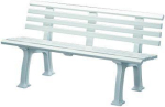 Gartenbank SYLT,3-Sitzer Länge 1500 mm,weiß - Blome